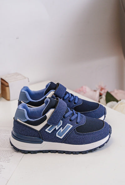 Introducing our boys navy blue N runner trainers from our spring summer collection. These classic runner trainers feature a stylish n design on the side and are available in infant size 7 up to size 11. With both lace and velcro fastening, they provide a secure fit for active young boys. Perfect for any adventure!