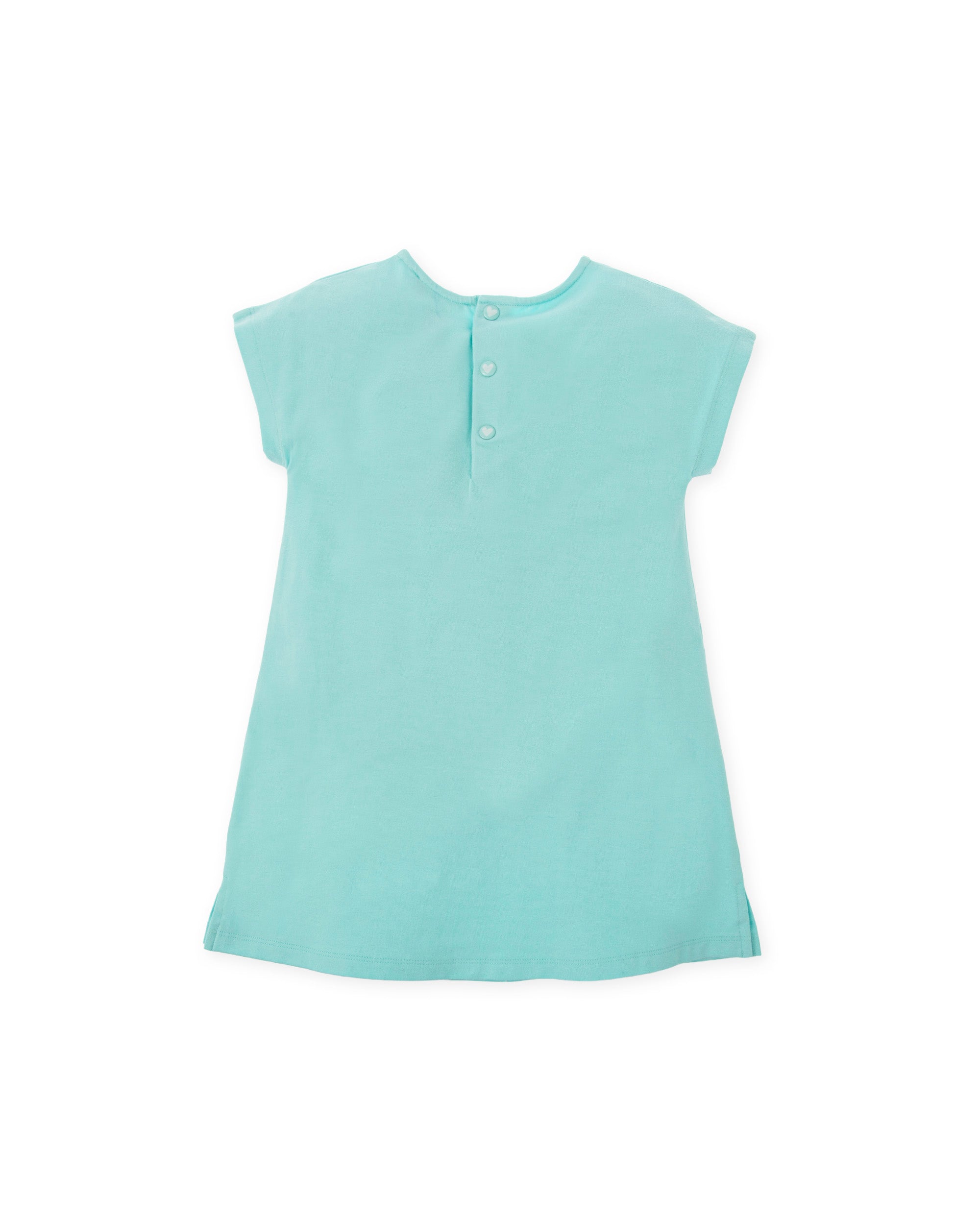Agatha Ruiz de la Prada babywear aqua marine heart logo dress back view