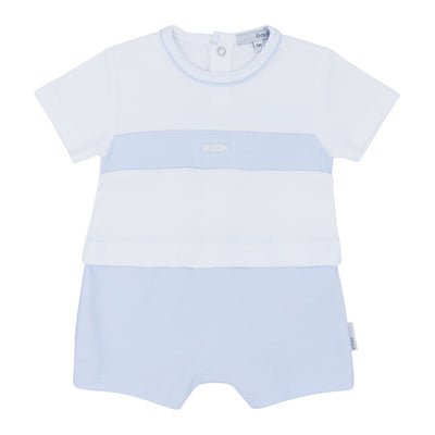 This Blues Baby branded boys short sleeve romper comes in a classic pastel blue and white colour, perfect for any occasion. Made with quality materials, this romper is available in sizes from 1 month to 12 months, ensuring a comfortable fit for growing boys. Dress your little one in style and comfort with this adorable romper.