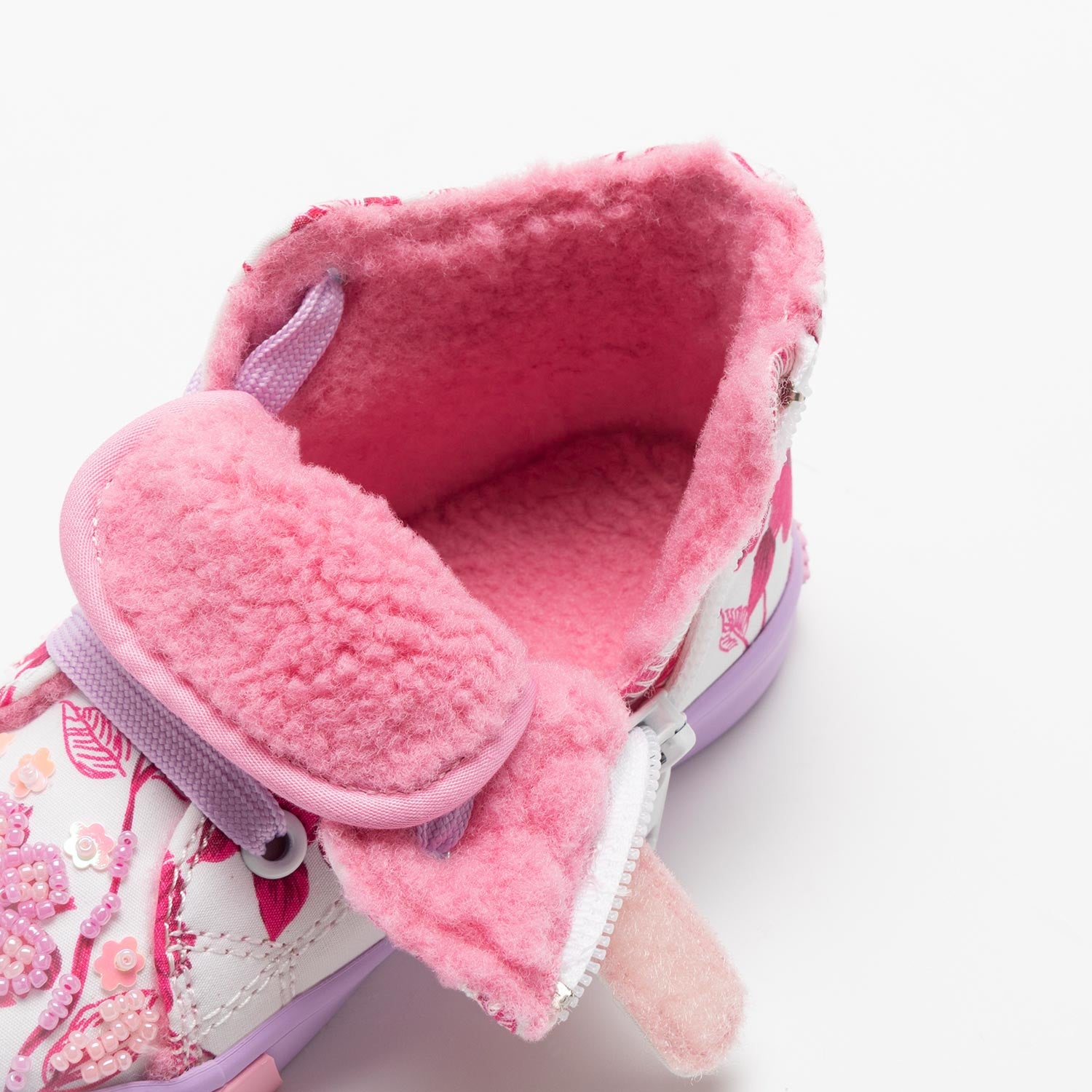 Girls canvas boots with free gift and warm lining