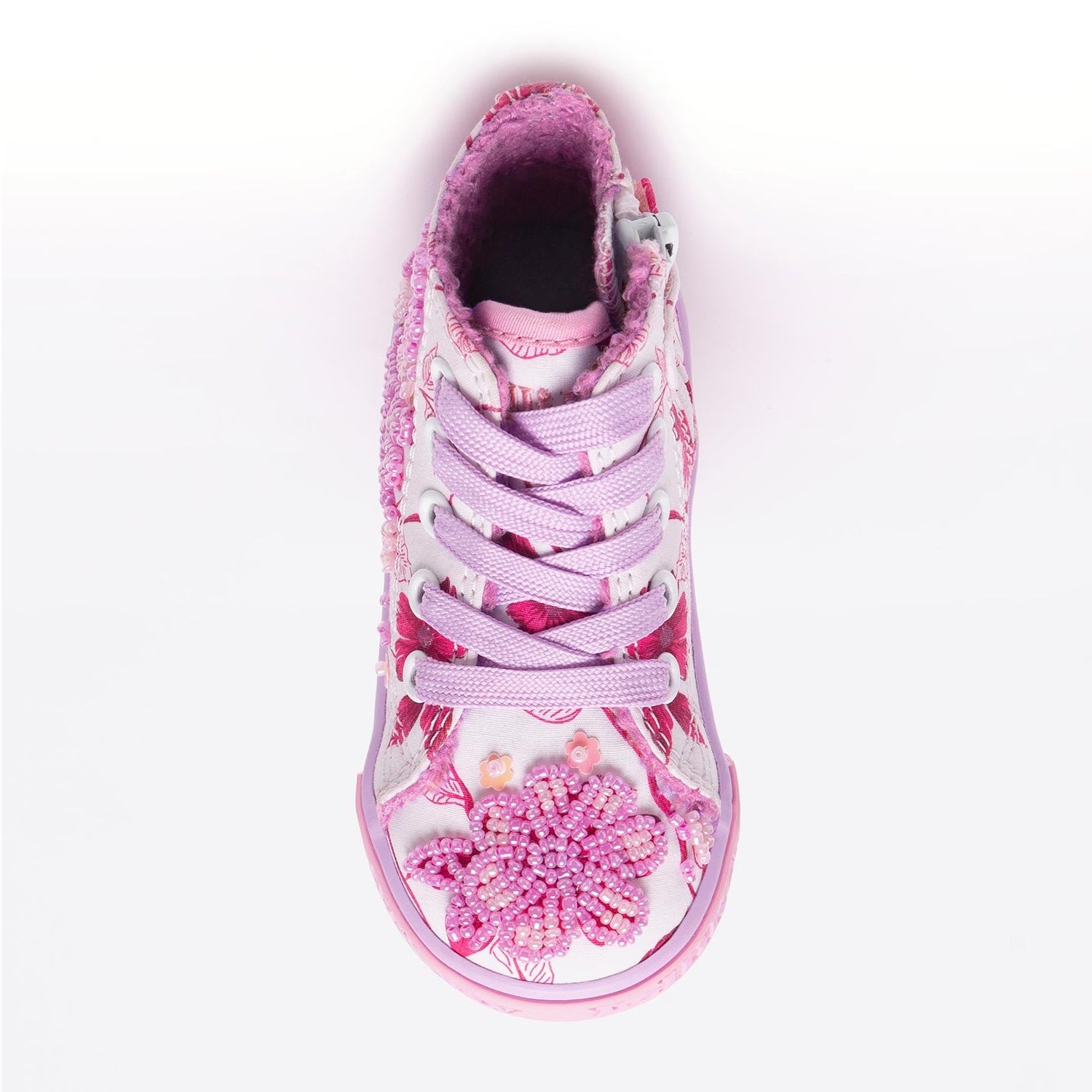 Lelli Kelly pink faux-fur lined boots with zip and laces