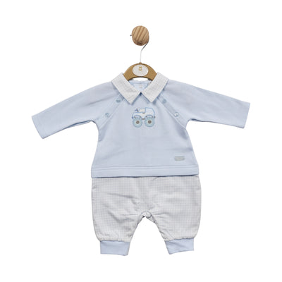 This Baby Boys Blue Checkered Romper from Mintini Baby is sure to keep your little one comfortable and stylish. This romper features a classic blue and white checker pattern, providing a timeless look suitable for all occasions. Available in sizes 3 month up to 12 month.