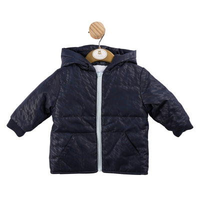 Stay cosy and stylish this winter with our new reversible hooded coat for baby boys by boutique clothing brand Mintini Baby. Designed with a convenient zip fastening and the Mintini logo M embossed into the fabric, this coat is perfect for chilly days. Features blue and navy on one side and all navy when turned inside out. Available in sizes 3 months to 5 years.