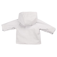 This new season arrival from Mintini Baby is perfect for your little ones. The lightweight hooded summer coat comes in a crisp white with navy blue lining and detail. Available in sizes 3 months to 5 years, making it a great option for matching little and big brother.