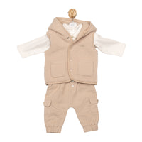 Mintini Boys Ivory & Beige 3-Piece Winter Outfit – Autumn Winter Babywear