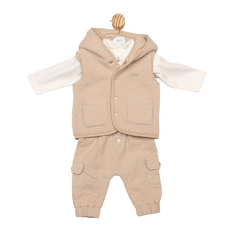 Mintini Boys Ivory & Beige 3-Piece Winter Outfit – Autumn Winter Babywear