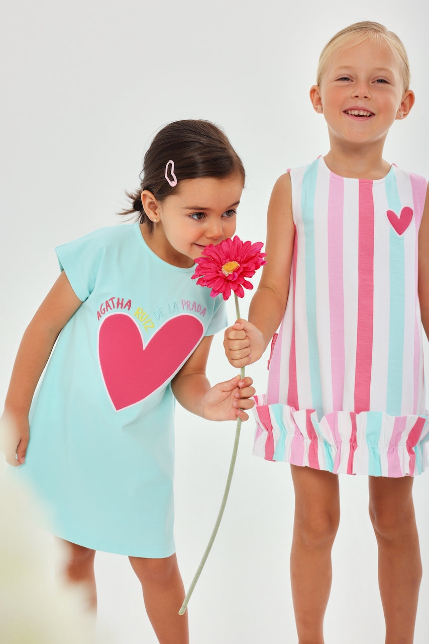 Kidz Emporium Agatha Ruiz de la Prada zig zag collection aqua summer dress