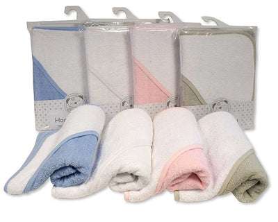 Introducing our baby hooded towel, made with 100% cotton for a soft and gentle touch on your little one's delicate skin. Available in white, pink, and blue, this plain-coloured towel is perfect for keeping your baby warm and cosy after bath time. With its generous size of 75 x 75cm, it's the perfect addition to your baby's bath routine.