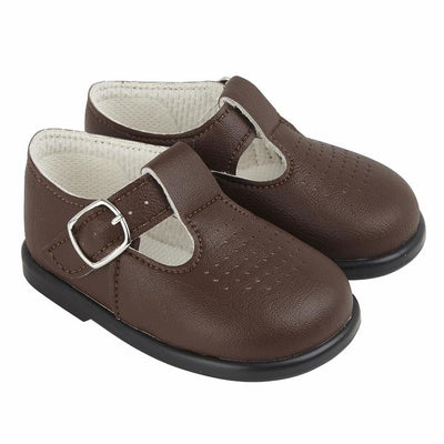 Baypods Boys Brown First Walker T-Bar Shoe | Boys Shoes
